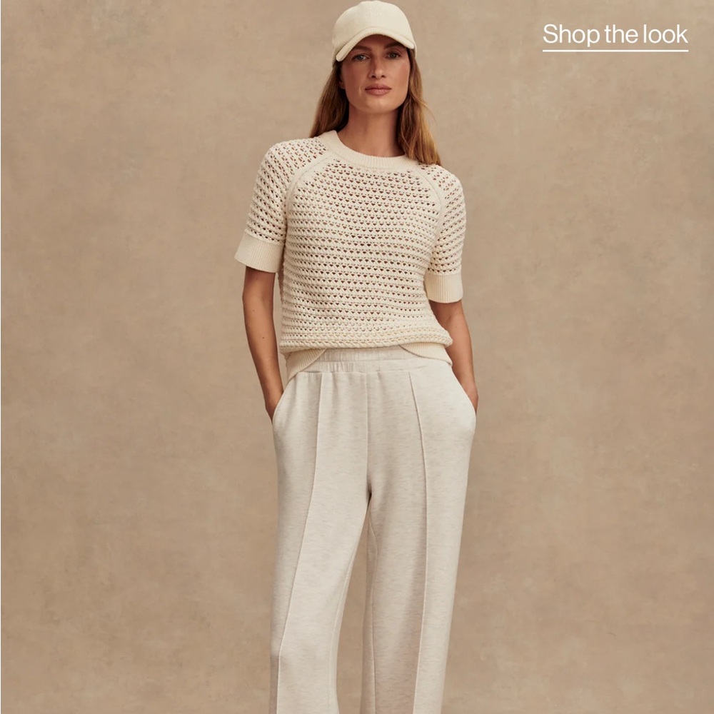 Varley Alva Knit Short Sleeve Sweater